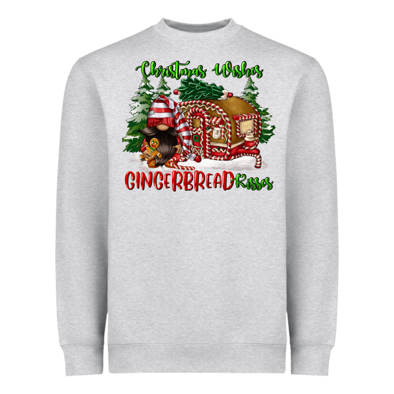 Christmas Wishes Gingerbread Kisses Heavyweight Sweatshirt by FaDigitalArtStudio | Teevron