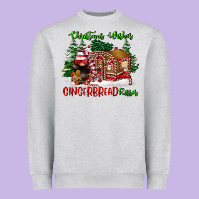 Christmas Wishes Gingerbread Kisses Heavyweight Sweatshirt Designed By Fadigitalartstudio