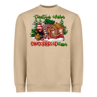 Mushroom christmas wishes gingerbread kisses Heavyweight Sweatshirt - FaDigitalArtStudio