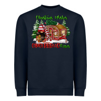 Navy christmas wishes gingerbread kisses Heavyweight Sweatshirt - FaDigitalArtStudio