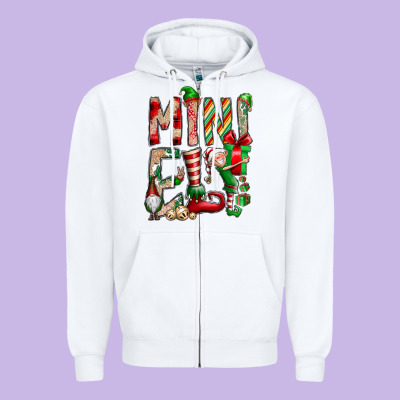 Mini Elf Zipper Hoodie Designed By Cowhidedigitalart