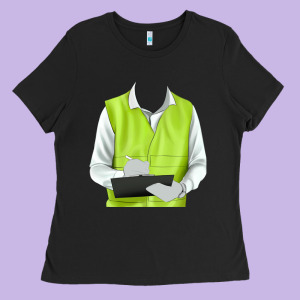 Border Collie Engineer Ladies Tee Designed By Ranaportraitstore