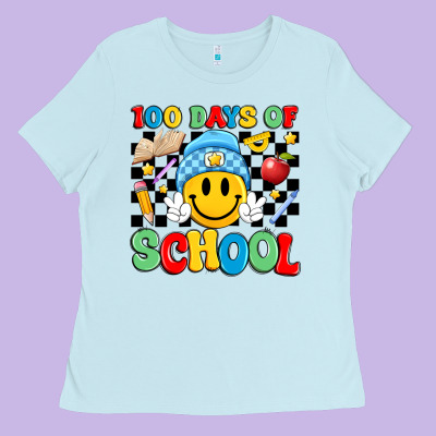 100 Days Of School Ladies Tee Designed By Artiststas