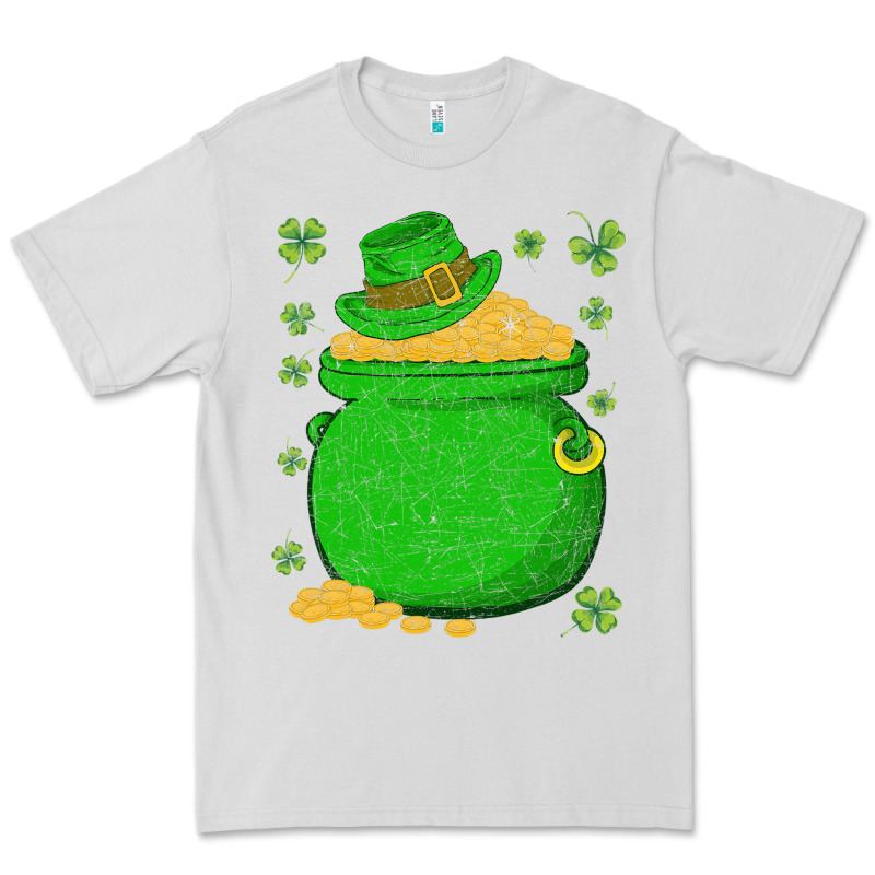 Ireland Leprechaun Hat Pot Of Gold Irish St Patricks Day Premium Tee by lanVoArt | Teevron