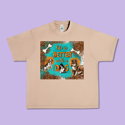 Life Is Better With A Dog Urban Heavy Tee Designed By Tumblerdesignbyshophia