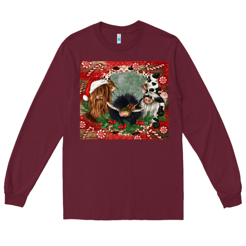 Christmas Heifer Cow  Gnomies Long Sleeve Tee by CowGirlArtShop | Teevron