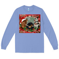 Colony Blue christmas heifer cow  gnomies Long Sleeve Tee - CowGirlArtShop