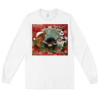 White christmas heifer cow  gnomies Long Sleeve Tee - CowGirlArtShop