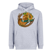 Heather Grey western hat with sunflowers and rope Heavyweight Hoodie - Artiststas