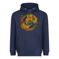 Navy western hat with sunflowers and rope Heavyweight Hoodie - Artiststas