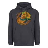 Smoke western hat with sunflowers and rope Heavyweight Hoodie - Artiststas