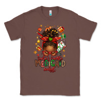 Chestnut Santa's Favorite Medicaid Analyst Afro Messy Bun Classic Tee - texasbilliewilder