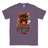 Lavender Santa's Favorite Medicaid Analyst Afro Messy Bun Classic Tee - texasbilliewilder