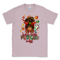 Lilac Santa's Favorite Medicaid Analyst Afro Messy Bun Classic Tee - texasbilliewilder