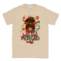 Mushroom Santa's Favorite Medicaid Analyst Afro Messy Bun Classic Tee - texasbilliewilder
