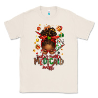 Natural Santa's Favorite Medicaid Analyst Afro Messy Bun Classic Tee - texasbilliewilder