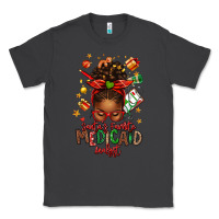 Smoke Santa's Favorite Medicaid Analyst Afro Messy Bun Classic Tee - texasbilliewilder