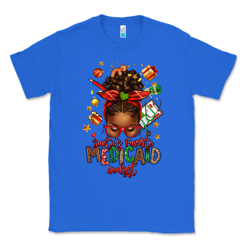 Santa's Favorite Medicaid Analyst Afro Messy Bun Classic Tee by texasbilliewilder | Teevron