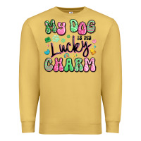 Antique Gold my dog is my lucky charm Premium Sweatshirt - Artiststas