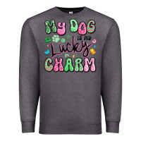 Charcoal Heather my dog is my lucky charm Premium Sweatshirt - Artiststas