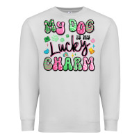 Dove Grey my dog is my lucky charm Premium Sweatshirt - Artiststas