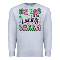 Heather Grey my dog is my lucky charm Premium Sweatshirt - Artiststas