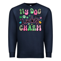 Navy my dog is my lucky charm Premium Sweatshirt - Artiststas