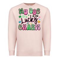 Pale Pink my dog is my lucky charm Premium Sweatshirt - Artiststas