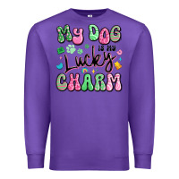 Purple my dog is my lucky charm Premium Sweatshirt - Artiststas