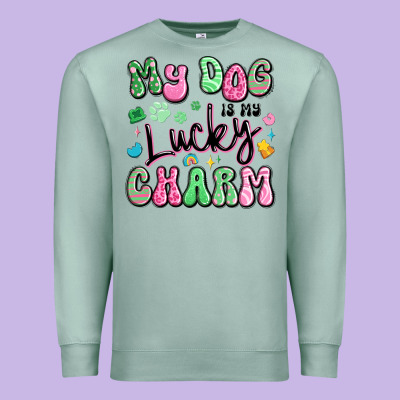 My Dog Is My Lucky Charm Premium Sweatshirt Designed By Artiststas