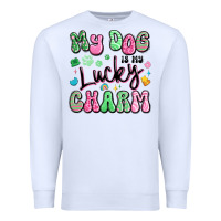 White my dog is my lucky charm Premium Sweatshirt - Artiststas