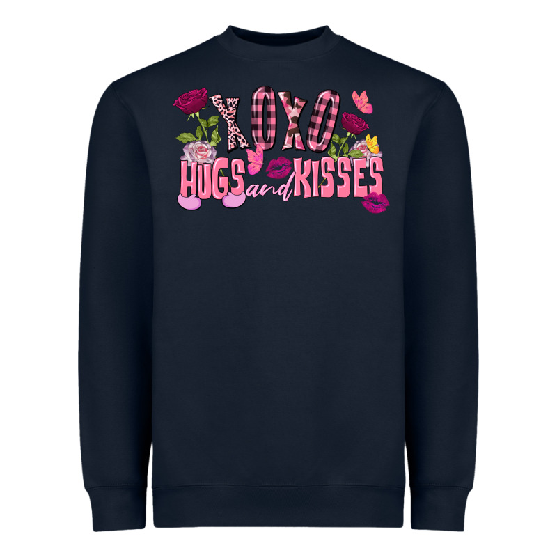 Xoxo Hugs And Kisses Valentine's Day Heavyweight Sweatshirt by FaDigitalArtStudio | Teevron
