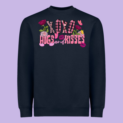 Xoxo Hugs And Kisses Valentine's Day Heavyweight Sweatshirt Designed By Fadigitalartstudio