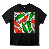 Black soccer shoes seamless pattern Heavy Core Tee - BundleAndBundleShop