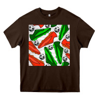 Chocolate Brown soccer shoes seamless pattern Heavy Core Tee - BundleAndBundleShop