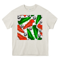 Cream soccer shoes seamless pattern Heavy Core Tee - BundleAndBundleShop