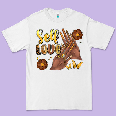 Black Woman Self Love Nails Premium Tee Designed By Artiststas