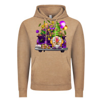 Vintage Coffee Mardi Gras gnome on the truck Vintage Hoodie - HowdyJamesFarm