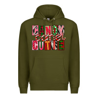 Army Green Candy Cane Cutie Premium Hoodie - FaDigitalArtStudio