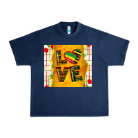 Navy juneteenth love Urban Heavy Tee - TumblerDesignByShophia
