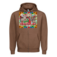 Chestnut Love Christmas cow Zipper Hoodie - CowhideDigitalArt
