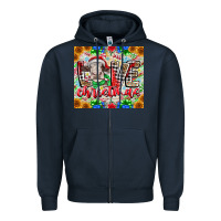 Navy Love Christmas cow Zipper Hoodie - CowhideDigitalArt
