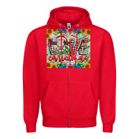 Red Love Christmas cow Zipper Hoodie - CowhideDigitalArt