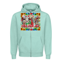 Seafoam Love Christmas cow Zipper Hoodie - CowhideDigitalArt