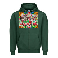Sports Green Love Christmas cow Zipper Hoodie - CowhideDigitalArt