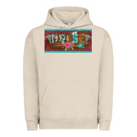 Pigment French Oak western nurse with medical  symbol caduceus and arrow license plate te Urban Hoodie - BarkalooDesign