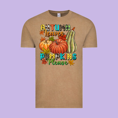 Autumn Leaves Pumpkins Please Vintage Tee Designed By Nancycooperartshop
