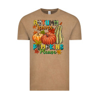 Vintage Coffee Autumn leaves pumpkins please Vintage Tee - NancyCooperArtShop
