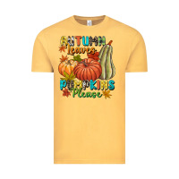 Vintage Mustard Autumn leaves pumpkins please Vintage Tee - NancyCooperArtShop