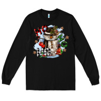 Black ho ho ho snowman gnome Long Sleeve Tee - CowGirlArtShop